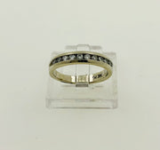 14K White Gold Diamond Wedding Band Ring