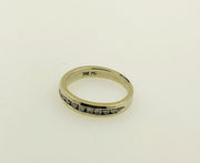 14K White Gold Diamond Wedding Band Ring