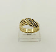 18K Yellow Gold Diamond Band Ring