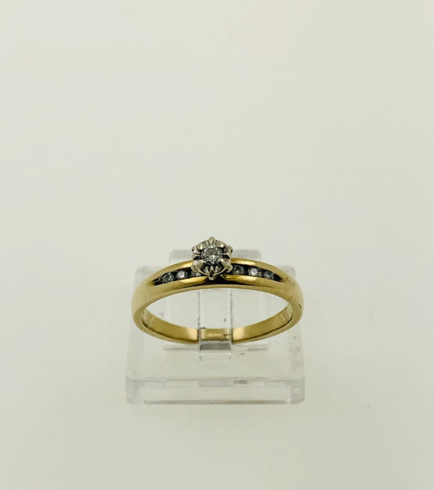 10K Yellow Gold Engagement Diamond Ring