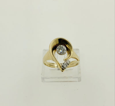 14K Yellow Gold Diamond Ring