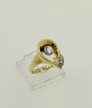 14K Yellow Gold Diamond Ring