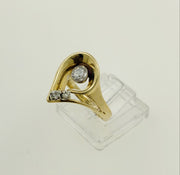 14K Yellow Gold Diamond Ring