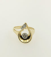 14K Yellow Gold Diamond Ring