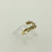 14K Yellow Gold Diamond Ring Guard