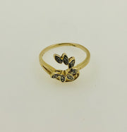 14K Yellow Gold Diamond Ring Guard