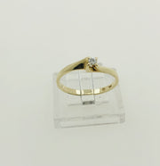 14K Yellow Gold Solitaire Diamond Ring