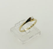 14K Yellow Gold Solitaire Diamond Ring