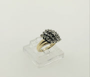 10K Yellow Gold Diamond Cluster Ring