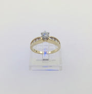 14K Yellow Gold Solitaire Diamond Ring