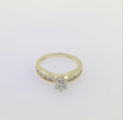 14K Yellow Gold Solitaire Diamond Ring
