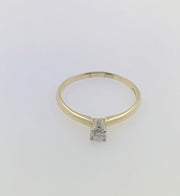 14K yellow Gold Solitaire Diamond Ring