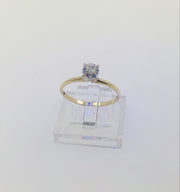 14K Yellow Gold Solitaire Diamond Ring
