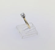 14K Yellow Gold Solitaire Diamond Ring