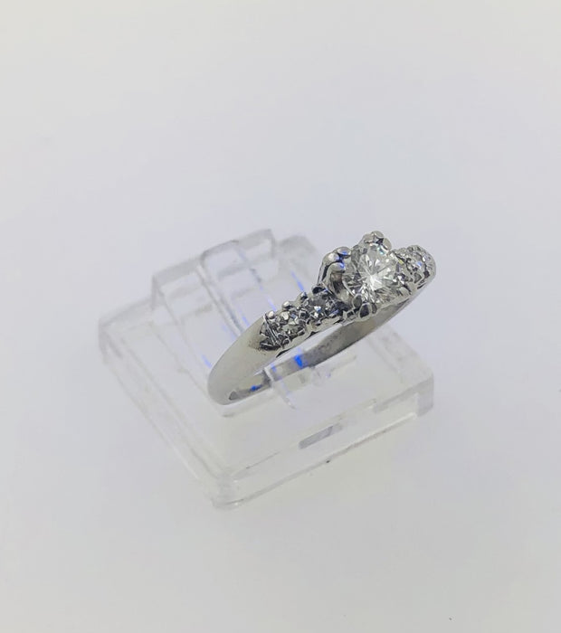 Platinum  Engagement Diamond Ring