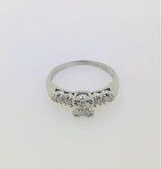 Platinum  Engagement Diamond Ring