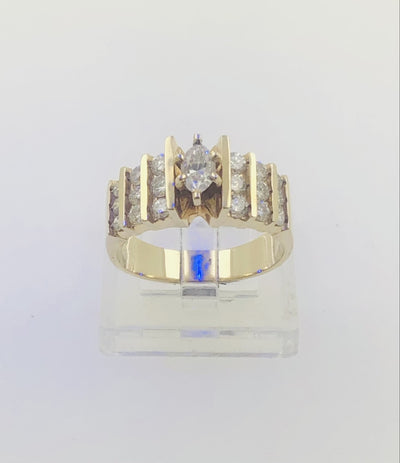 14K Yellow Gold Diamond Ring