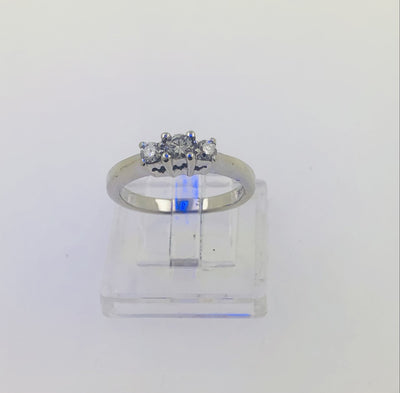 14K White Gold Diamond Ring