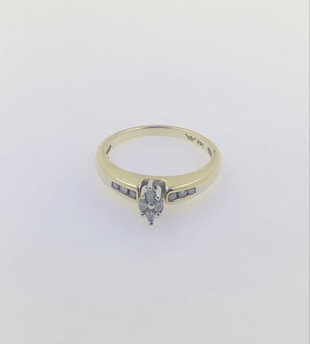 14K Yellow Gold Diamond Ring