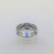 14K White Gold Wedding Diamond  Ring Set