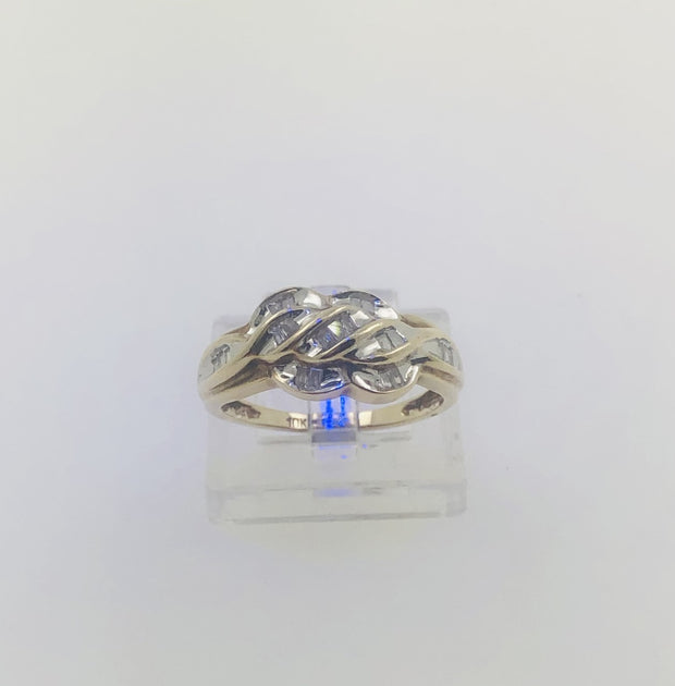 10K Yellow Gold Diamond Band Ring