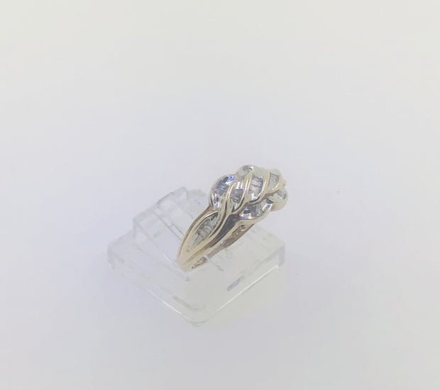 10K Yellow Gold Diamond Band Ring
