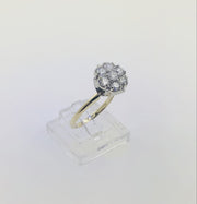 14K Two Tone Yellow Gold Diamond Ring