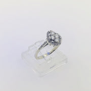 14K White Gold Diamond Cluster Ring