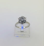 14K White Gold Diamond Ring