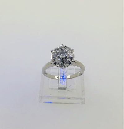 14K White Gold Diamond Ring