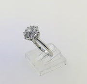 14K White Gold Diamond Ring