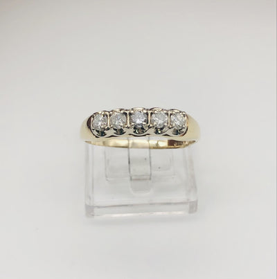 14k Yellow Gold Diamond Ring Band