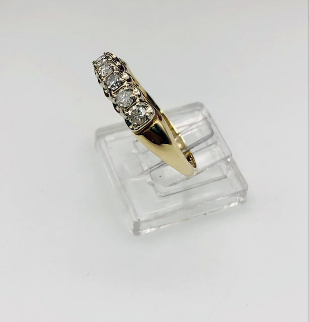 14k Yellow Gold Diamond Ring Band
