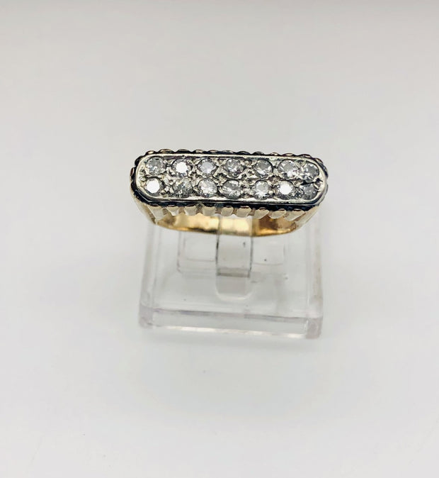 14K Yellow Gold Diamond Ring