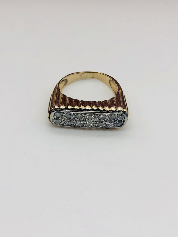 14K Yellow Gold Diamond Ring